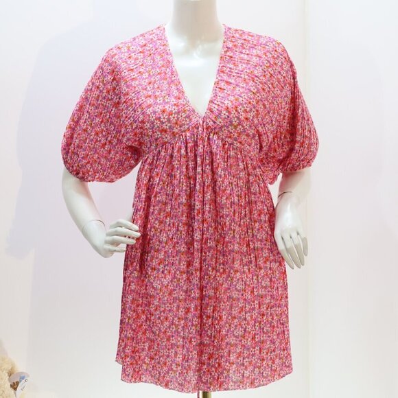 Zara Printed Pleated Dress Size S NEW WITH TAG! - Picture 4 of 5